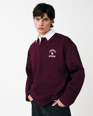 COLLEGE POLO SWEATER BURGUNDY