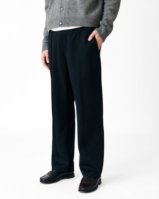 ELASTICATED TROUSERS NAVY BLUE