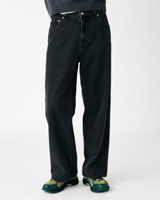 BAGGY DENIM TROUSERS DARK GREY