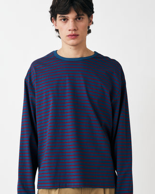 STRIPED LONG SLEEVE T-SHIRT RED/BLUE