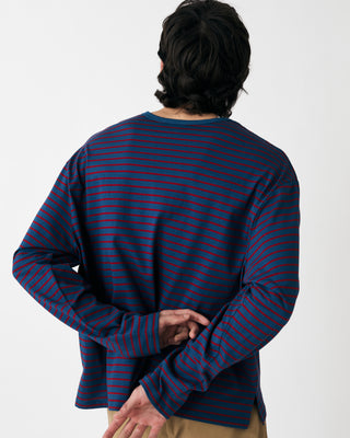 STRIPED LONG SLEEVE T-SHIRT RED/BLUE