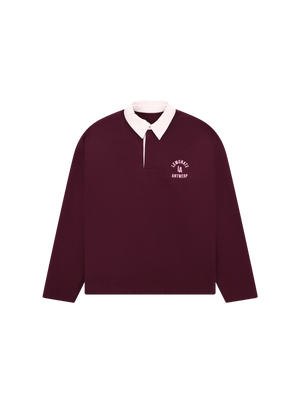 COLLEGE POLO SWEATER BURGUNDY