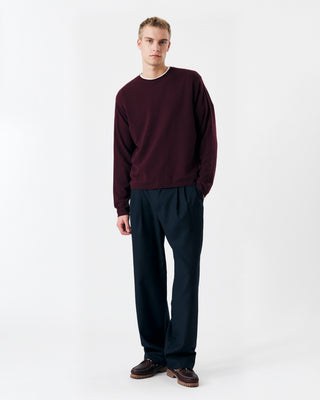 CREWNECK MERINO SWEATER BURGUNDY