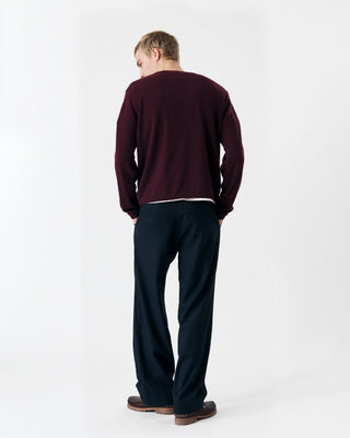 CREWNECK MERINO SWEATER BURGUNDY