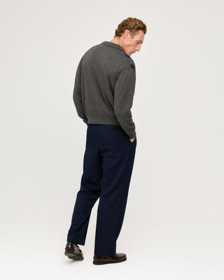 ARGYLE POLO SHIRT GREY / NAVY BLUE