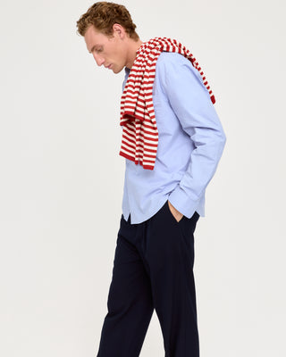 EMBROIDERED PATCH POCKET SHIRT LIGHT BLUE