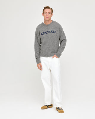 LAMBSWOOL VARSITY SWEATER GREY