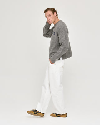 LAMBSWOOL VARSITY SWEATER GREY