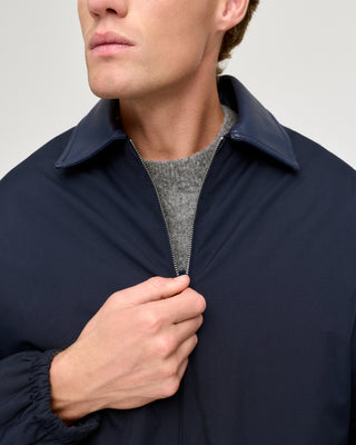 PADDED BOMBER JACKET NAVY BLUE