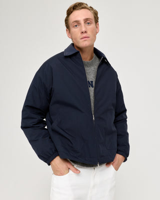 PADDED BOMBER JACKET NAVY BLUE
