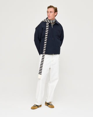 PADDED BOMBER JACKET NAVY BLUE