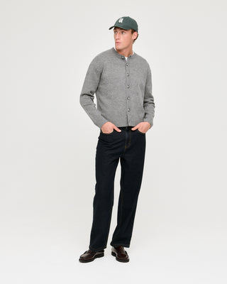 BUTTONED KNITTED SWEATER GREY
