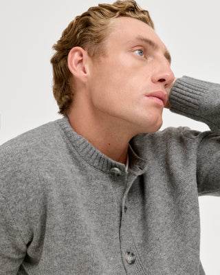 BUTTONED KNITTED SWEATER GREY