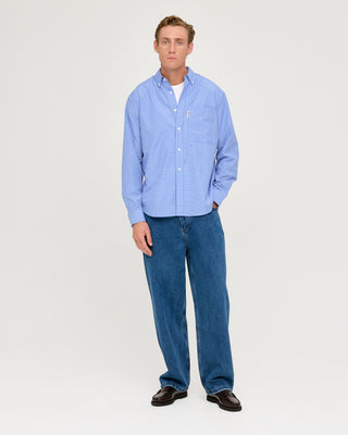 CHECKED PATCH POCKET SHIRT BLUE