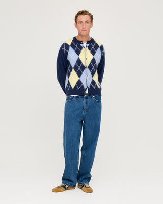 ARGYLE SWEATER BLUE / YELLOW