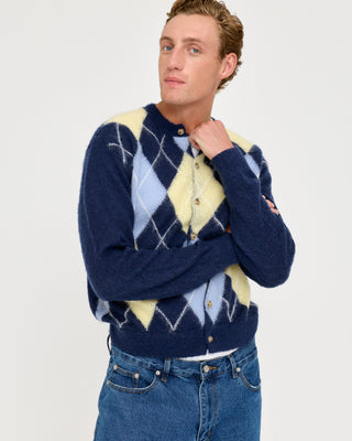 ARGYLE SWEATER BLUE / YELLOW