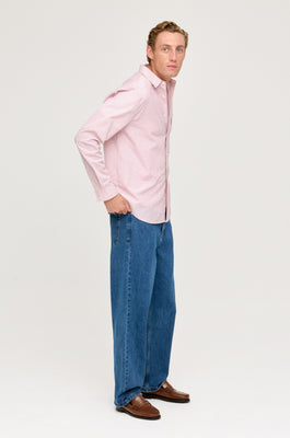 CHECKED PATCH POCKET SHIRT PINK