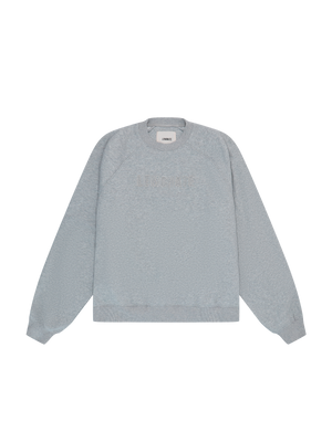 LOGO-CUT CREWNECK SWEATER GREY