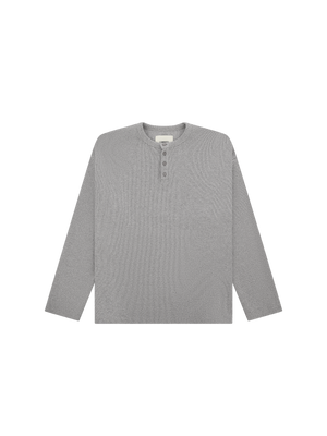 RIBBED LONG SLEEVE T-SHIRT GREY