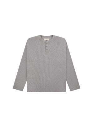 RIBBED LONG SLEEVE T-SHIRT GREY