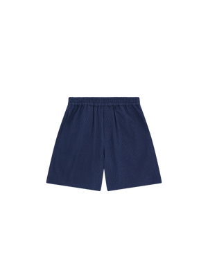 CHECKED ELASTICATED SHORTS BLUE