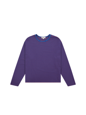 STRIPED LONG SLEEVE T-SHIRT RED/BLUE