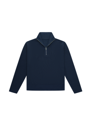 Navy blue sweater with zipper sales