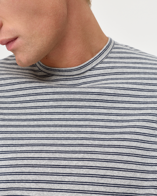 STRIPED LONG SLEEVE T-SHIRT GREY / BLUE