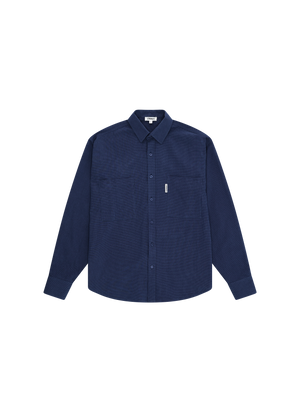 CHECKED SHIRT WITH POCKETS BLUE